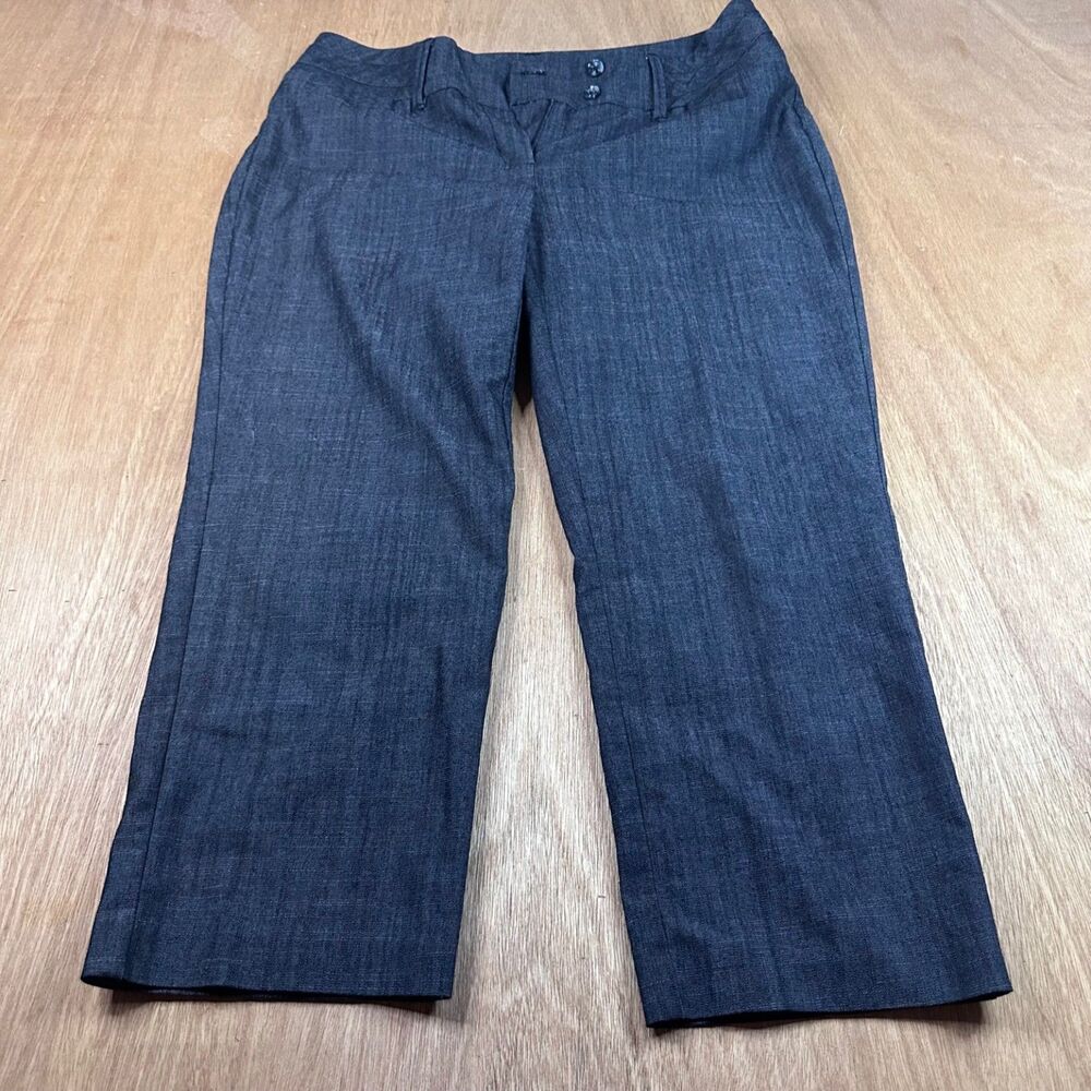 Maurices 7/8 Cropped Wide Leg Dress Pants Gray Career